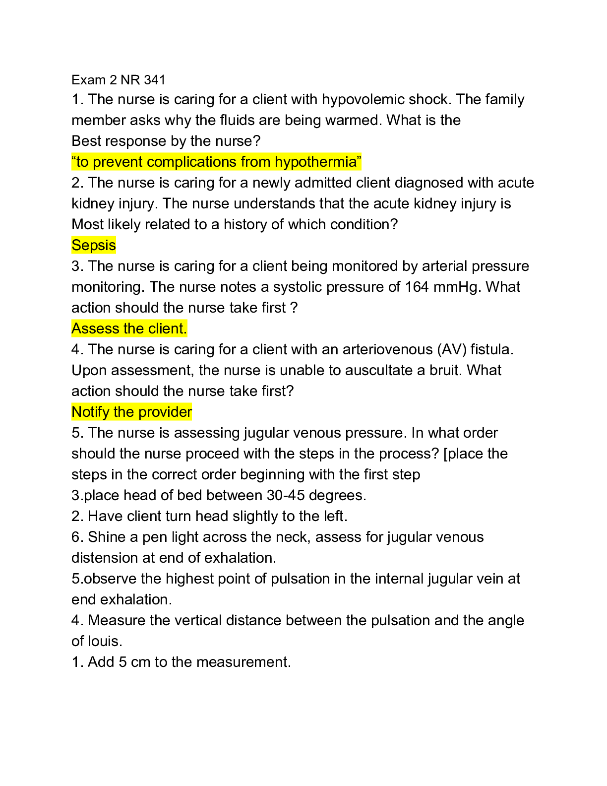 Preview image for NR 341 Exam 2 Questions And Answers